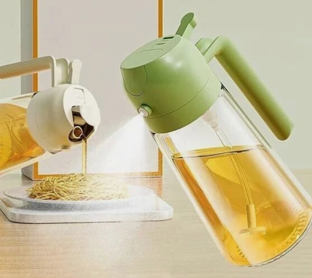 High-Capacity 550ml Glass Cooking Oil Sprayer