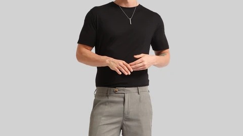 Maniac Classic Men's Solid Black T-Shirt